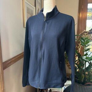 Athleta Lighweight Jacket with Zipper Pockets, Womens XL, GC, Navy Blue